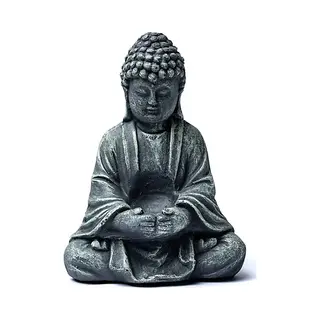 Yogi & Yogini Meditation Boeddha Met Kaarshouder (28 Cm)