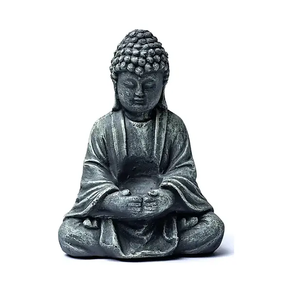 Yogi & Yogini Meditation Boeddha Met Kaarshouder (28 Cm) thumbnail