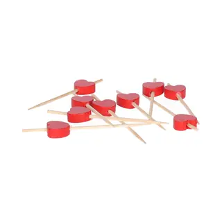 Cocktailprikkers/tapas Prikkertjes - Rode Hartjes - 40x Stuks - Valentijn/bruiloft