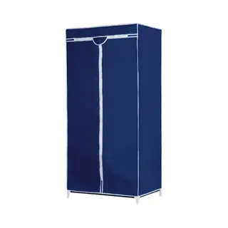 Mobiele Opvouwbare Kledingkast - Garderobekast - 75 X 160 Cm - Blauw - Camping - Zolder