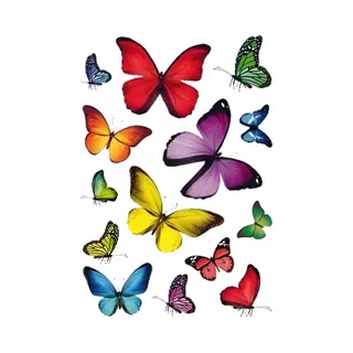 Stickers Vlinder Thema - 42x Stuks - Multi - Stickervellen - Agenda Stickers - Hobby/decoratie