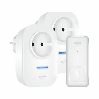 Elro DB4000 Draadloze Kinetische Deurbel Set – Nederlandse Versie – Met 2x Plug-in Ontvanger Met Stopcontact – Geen Batterijen Nodig
