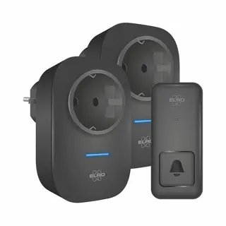 Elro DB4000 Draadloze Kinetische Deurbel Set – Nederlandse Versie – Met 2x Plug-in Ontvanger Met Stopcontact – Geen Batterijen Nodig