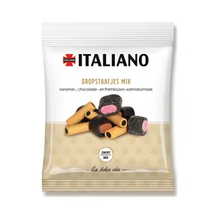 Italiano Dropstaafjes Mix - 170 Gram - 12 Zakken