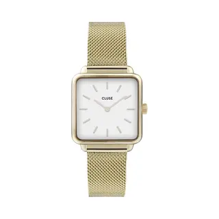 Cluse, Horloge, La Tétragone Mesh Gold, Goud, (Analoog Horloge, 28 mm)