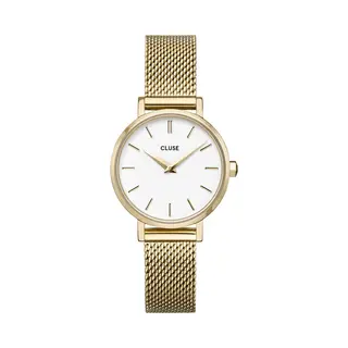 Cluse, Horloge, La Bohème Petite Mesh Goud, Goud, (Analoog Horloge, 28 mm)