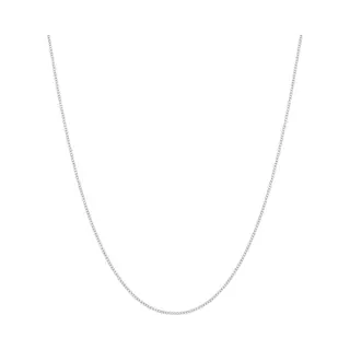 Lucardi Dames Stalen Ketting Gourmet 1mm - Ketting - Staal - Zilver - 50 Cm