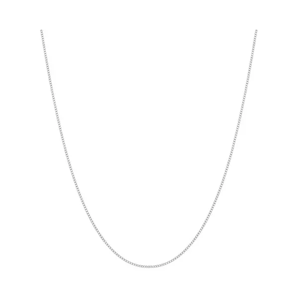 Lucardi Dames Stalen Ketting Gourmet 1mm - Ketting - Staal - Zilver - 50 Cm thumbnail
