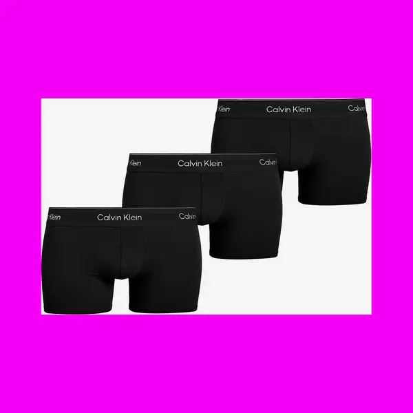 Calvin Klein Pack 3 Boxers Low Rise Icon Cotton Stretch NB4389 For Men Black thumbnail