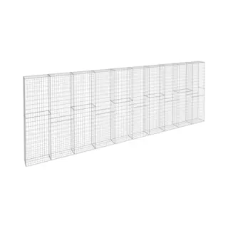 Vidaxl - Gabionenwand Mit Abdeckung Verzinkter Stahl 600×30×200 Cm