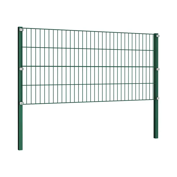 VidaXL - Schuttingpaneel - Met - Palen - Ijzer - 176, 5x80 - Cm - Groen thumbnail