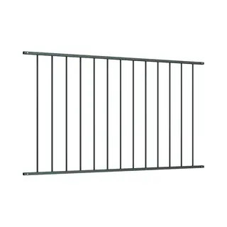 Fence Panel Powder-coated Steel 1.63x0.75 M Anthracite Vidaxl