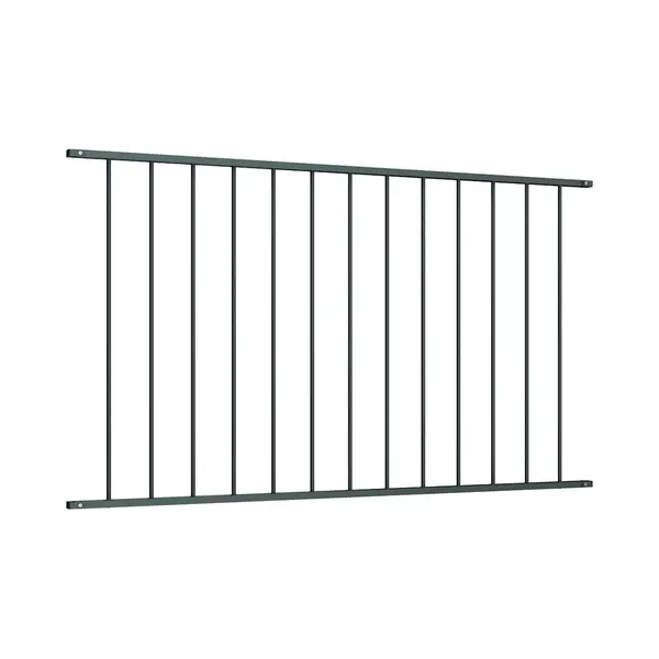 Fence Panel Powder-coated Steel 1.63x0.75 M Anthracite Vidaxl thumbnail