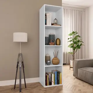 VidaXL Boekenkast/tv-meubel 36x30x143 Cm Bewerkt Hout Wit