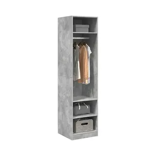 VidaXL Kledingkast 50x50x200 Cm Bewerkt Hout Betongrijs