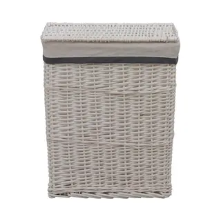VidaXL - Wasmand - Wilgen - Wit