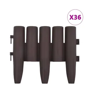 VidaXL - Gazonranden - 36 - St - 10 - M - Pp - Bruin