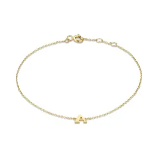Isabel Bernard Le Marais Rachel 14 Karaat Gouden Initial Armband IB320101 (Letter A T/m Z)
