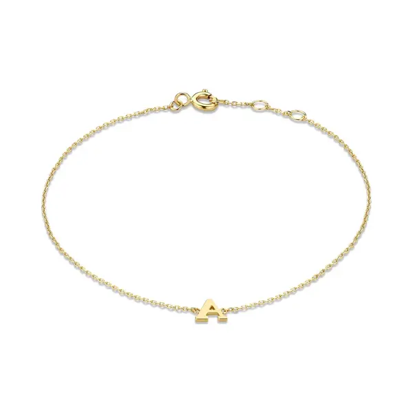 Isabel Bernard Le Marais Rachel 14 Karaat Gouden Initial Armband IB320101 (Letter A T/m Z) thumbnail