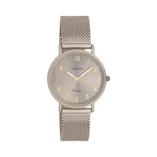 Oozoo - Unisex Horloge - Beige Met Band thumbnail
