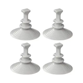 ProPlus Zuignapbevestiging Voor Raamisolatieset - Set Van 4 Stuks - Grijs