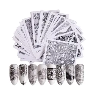 Elemental GOods 40 Stuks Nail Art Water Transfer Stickers - Nagelversiering - Nageldecoratie - Nagelstickers