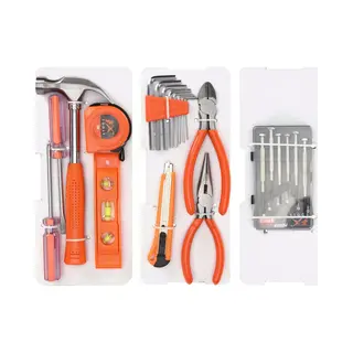 Fx Tools Gereedschapset - 23-delig - Oranje - Gereedschapkoffer Gevuld
