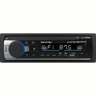 Strex Autoradio Met Bluetooth Voor Alle Auto's - Usb, Aux En Handsfree - Afstandsbediening - Enkel Din Auto Radio Met Ingebouwde Microfoon
