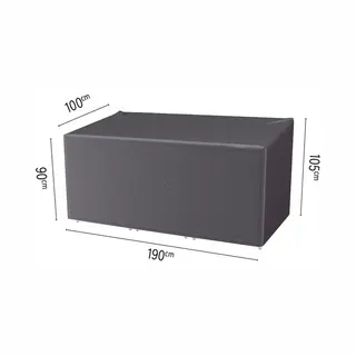 Platinum AeroCover Lounge Chair And Hocker Set Cover - Size, 90 X 190 X 100cm - Grey - Wilko