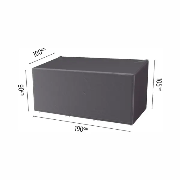 Platinum AeroCover Lounge Chair And Hocker Set Cover - Size, 90 X 190 X 100cm - Grey - Wilko thumbnail