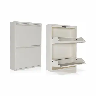 Ceha Home Schoenenkast Bodi 2-vaks Wit (set Van 2)