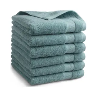 DoubleDry Hotel Handdoeken 50 X 100 Cm – Set Van 6 – 100% Katoen 500 G/m2 – Zacht & Absorberend - Denimblauw