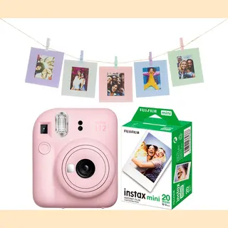 Fujifilm Instax Mini 12™ Bundel - Instant Camera + 2 X 10 Stuks Film & Fotokaarten - Blossom Pink