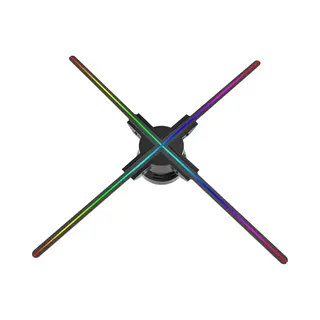 DrPhone HoloVisionX Ultra2 - Projecteur Hologramme WiFi 3D Avec 4 Lames - Hologramme Contrôlé En Ligne - 720 Led - Noir