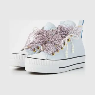 British Knights - Kaya Mid Dames Sneakers Hoog - Maat 37 - Licht Blauw - Vrouwen Schoenen