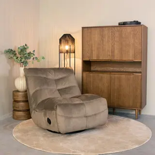 LABEL51 Take It Easy Fauteuil - Bruin - Velvet - One Size - -