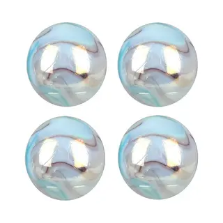 T & F creations Witte Tijger Knikkers 4x Stuks - Buitenspeelgoed - Knikkeren Voor Kinderen