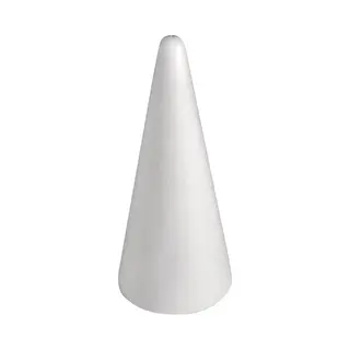 Rayher hobby materialen Piepschuim Kegel - Wit - H28 Cm - Styropor Vormen - Hobby/Diy - Knutselmateriaal - Basis Materiaal