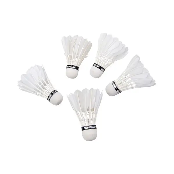 Eddy Toys Badminton Shuttles - 5x Stuks - Veren - Wit thumbnail