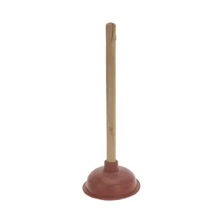 Toilet/gootsteen Ontstopper Plopper 40 Cm - Huishoud/schoonmaak - Ontstoppers/ploppers - Hout/rubber