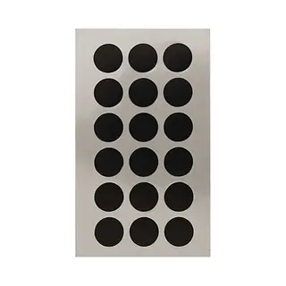 Hobby Stickers - 72x Stuks - D15 Mm - Zwarte Ronde Stickers - Kantoor Stickers - Scrapbook - Knutselmateriaal