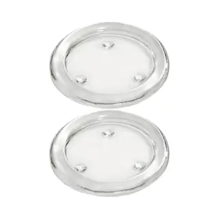 Trend Candles Ronde Kaarsenhouder/kaars Onderzetter - 2x - Glas - 11 Cm - Voor Stompkaarsen Tot Dia 8 Cm