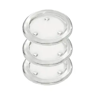 Trend Candles Ronde Kaarsenhouder/kaars Onderzetter - 3x - Glas - 11 Cm - Voor Stompkaarsen Tot Dia 8 Cm