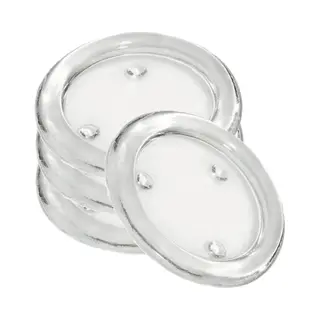 Trend Candles Ronde Kaarsenhouder/kaars Onderzetter - 4x - Glas - 11 Cm - Voor Stompkaarsen Tot Dia 8 Cm