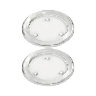 Trend Candles Ronde Kaarsenhouder/kaars Onderzetter - 2x - Glas - 14 Cm - Voor Stompkaarsen Tot Dia 12 Cm