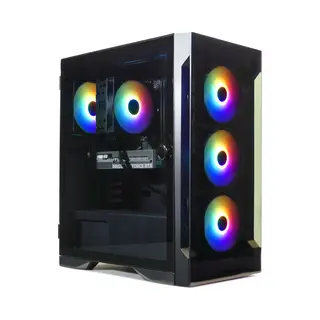 LalaShops Amd Ryzen 7 5700X 8-Core Rgb Gaming Pc Met Magneetdeur En Energiezuinige 650W Bronze Voeding - Rtx 5070 12GB - 32GB Ram - 1TB M.2 Nvme Ssd - WiFi -