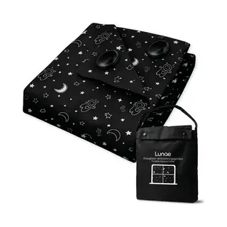 Lunae Draagbaar Verduisteringsgordijn Met Zuignappen - 200x130cm - Verduisteringsdoek Zwart - 100% Verduisterende Blackout Curtain - Alternatief Voor
