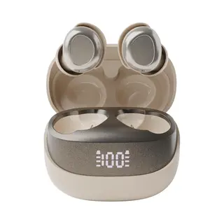 Pocobob® Z Draadloze Oortjes - Wit Goud Beige - Bluetooth Oordopjes - Kleine Oordopjes - In Ear Oortjes - Met Microfoon - Ook Voor Slapen - Met