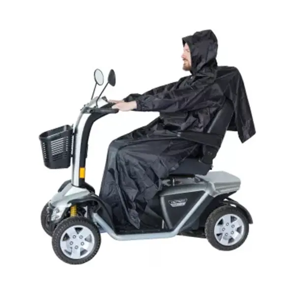 Zorgtrader Zorgmiddelenaanhuis - Regencape Scootmobiel — Xl - Zwart thumbnail