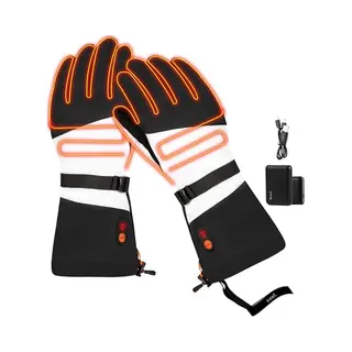 Verwarmde Handschoenen - Premium Xs - 3 Standen - Elektrische Handschoenen - Water- En Windafstotend - Verwarmde Handschoenen Oplaadbaar - Wit - Saaf